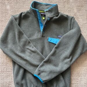 Mens Patagonia Synchilla Gray Fleece Pullover Sweater Size Small